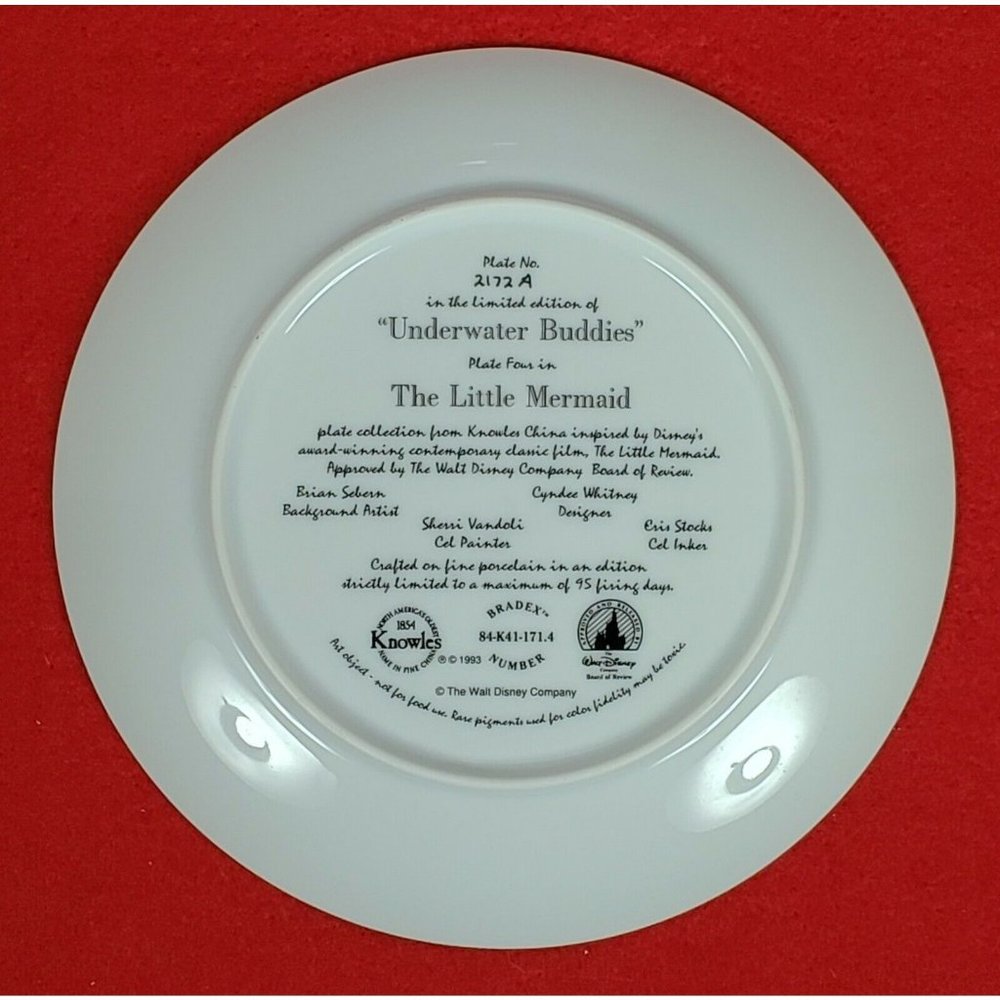 The Little Mermaid Collectors Plate "Underwater Buddies" by Knowles MIB +COA - Picture 2 of 3